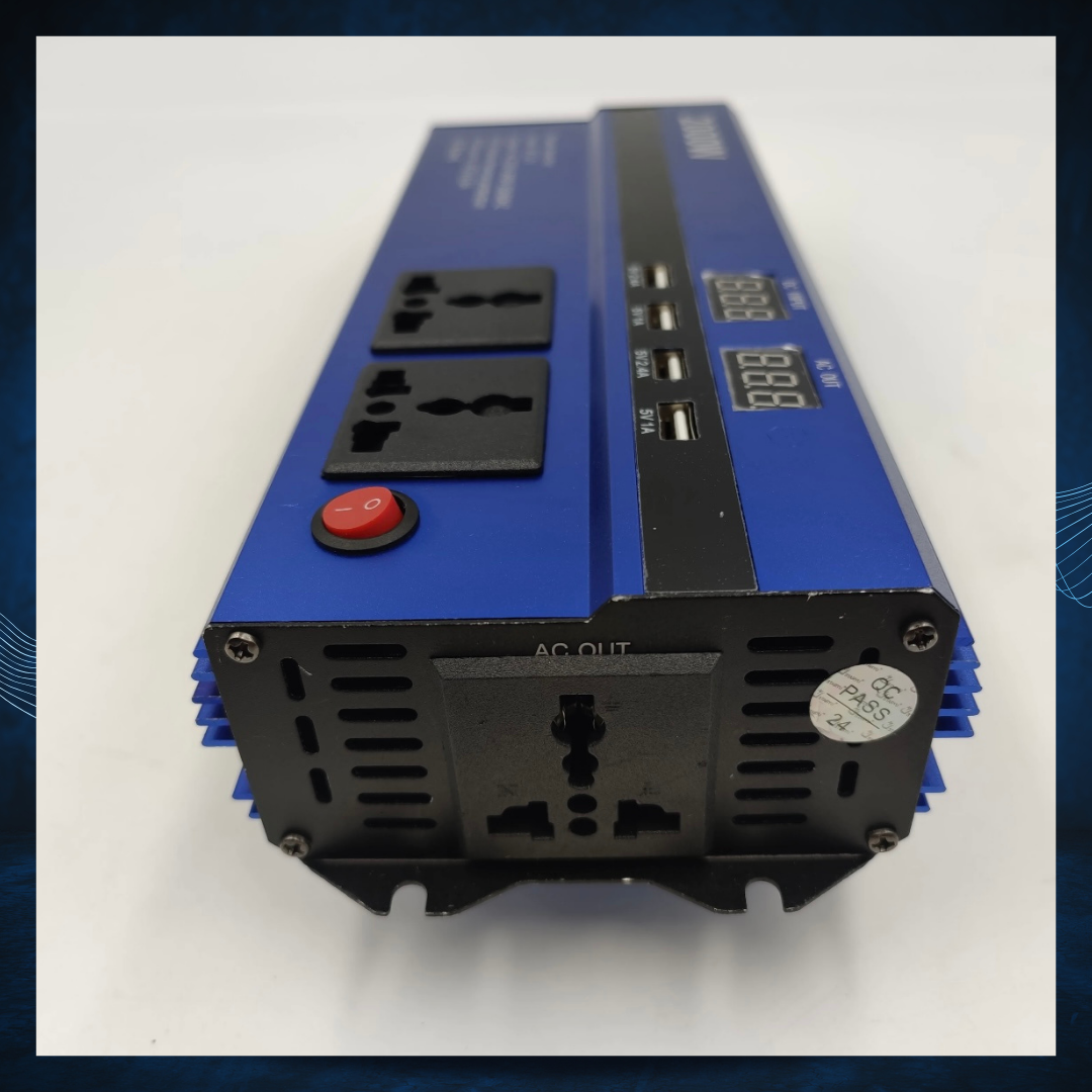 12 to 220v 2000w Inverter for Car - ავტომობილის დენის ინვერტერი – 12 ვოლტიდან 220 ვოლტზე დენის გარდამქმნელი